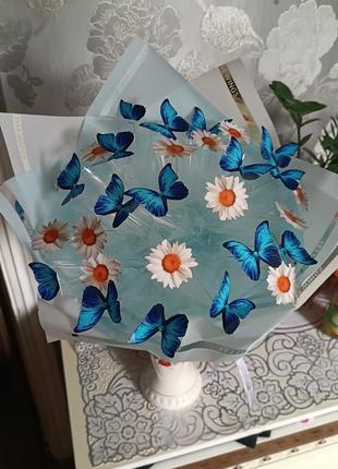 Букет с бабочками. отличный подарок как для любимой девушки так и для мамы, или для учителя5 фото