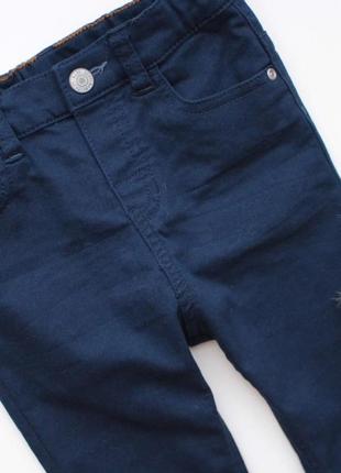 Темно-синие стрейчевые брюки h&amp;m на мальчика 1.5-2 р2 фото