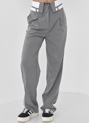 Жіночі штани-палаццо зі стрілками4 фото