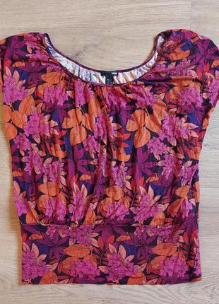Распродажа! легкая цветочная блуза в цветочный принт свободного кроя2 фото