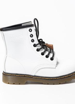 Весенние ботинки dr.martens 1460 white женские демисезон ботинки доктор мартинс белые, осенние, ботинки жіночі мартінс білі9 фото