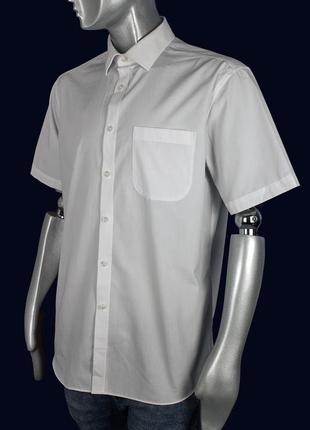 Marks & spencer білосніжна, класична біла чоловіча теніска, сорочка короткий рукав