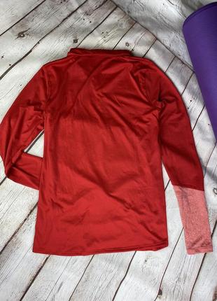 Беговая женская красная спортивная тренировочная кофта свитшот термо лонгслив under armour3 фото