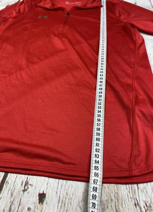 Беговая женская красная спортивная тренировочная кофта свитшот термо лонгслив under armour6 фото