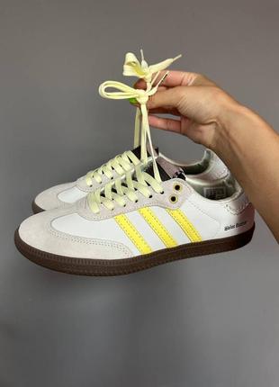 Демисезонное серие кроссовки кеды adidas samba x wales bonner yellow серые женские кроссовки adidas samba адидас самба7 фото