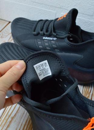 Adidas boost кросівки чоловічі літні сіткою сірі з помаранчевим адідас буст7 фото