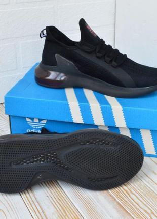 Adidas yeezy boost кросівки чоловічі літні сіткою чорні з червоним сітка2 фото