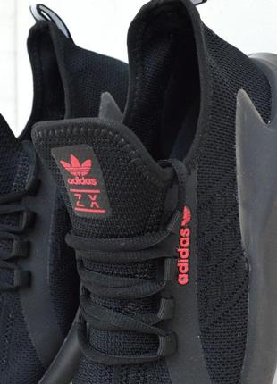 Adidas yeezy boost кросівки чоловічі літні сіткою чорні з червоним сітка3 фото