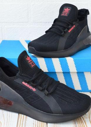 Adidas yeezy boost кросівки чоловічі літні сіткою чорні з червоним сітка8 фото