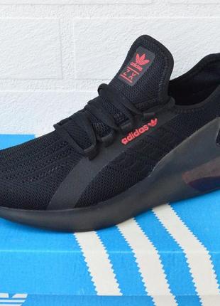 Adidas yeezy boost кросівки чоловічі літні сіткою чорні з червоним сітка6 фото