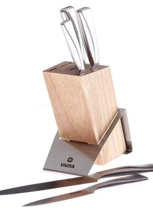 Набор ножей на деревянной подставке vinzer rock (50121)3 фото