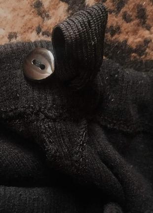 Тёплые чёрные лосины для беременных.3 фото