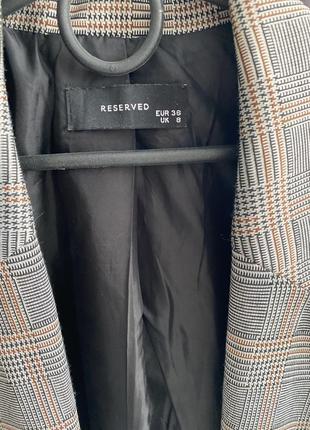 Пиджак серый женский, в клетку от reserved, размер с (36)3 фото
