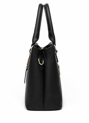 Набор женская сумка + мини сумочка клатч. комплект 2 в 1 большая и маленькая сумка на плечо. синий3 фото