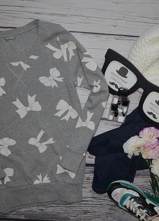 10/м h&m фірмовий жіночий м'який світшот кофта з принтом бантики