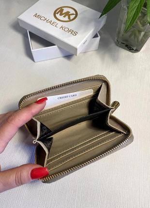 Гаманець жіночий беж, гаманець міні, гаманець жіночий з коробкою, гаманець в стилі michael kors мішель корш4 фото