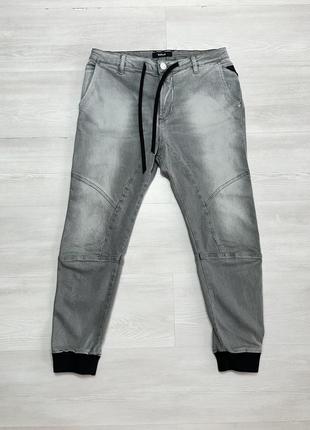 Replay фирменные стильные серые джинсы карго дожжки по типу diesel g-star