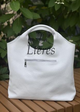 Шкіряна біла жіноча сумка, кольори в асортименті8 фото