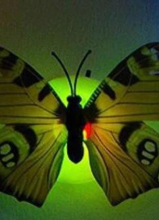 Світлодіодні метелики 1шт. - різні кольори, уточнюйте, пластик1 фото