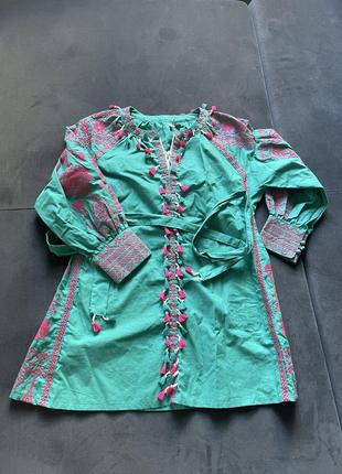 Вышиванное платье ручная вышивка