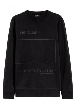 Черный свитшот h&amp;m we came from future р. s2 фото