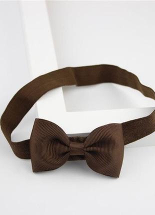 Дитяча коричнева повязочка на голову