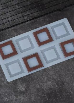 Формочка для шоколаду "квадратики" - розмір молдовського 22*11,5 см, силікон
