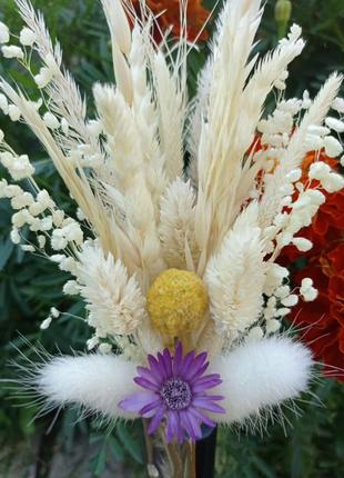 Букет из сухоцветов, декор у ваза, фотозона, сухоцветы1 фото