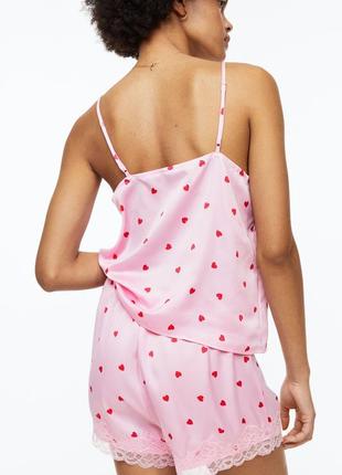 Женская пижама ночнушка майка шорты в сердечки h&m4 фото