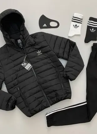 Adidas черный buyvile осінній комплект адідас чоловічий