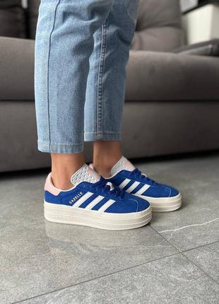 Кроссовки adidas gazelle platform blue