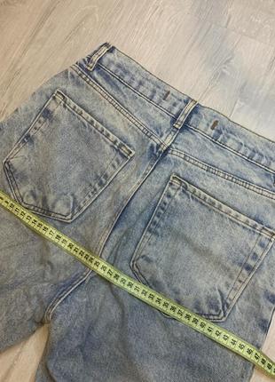 Голубые джинсы на завышенной талии6 фото