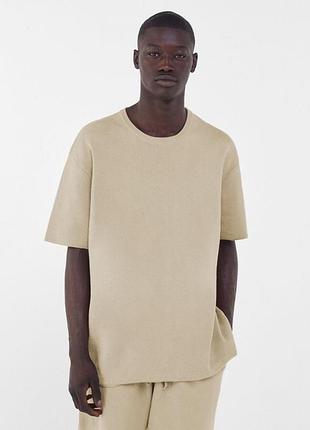 Футболка плотная bershka heavyweight. джерси. оверсайз. cos uniqlo