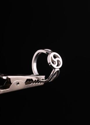Кольцо серебро, ручная работа, бдсм символика