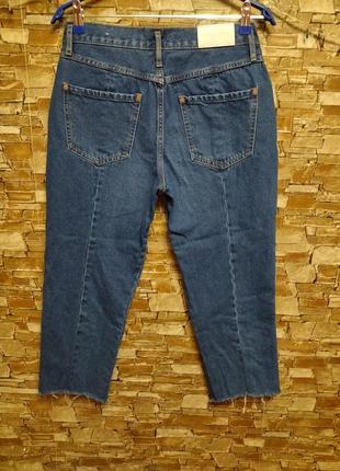Укороченные джинсы,джинсовые укороченные брюки,котон,mango3 фото