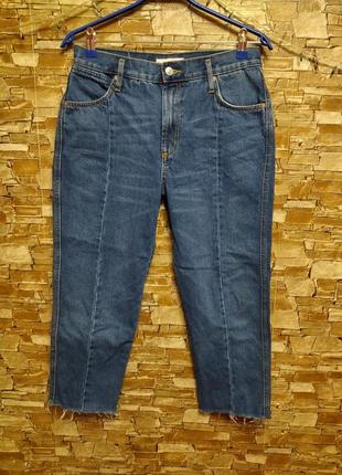 Укороченные джинсы,джинсовые укороченные брюки,котон,mango1 фото