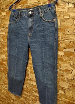 Укороченные джинсы,джинсовые укороченные брюки,котон,mango6 фото