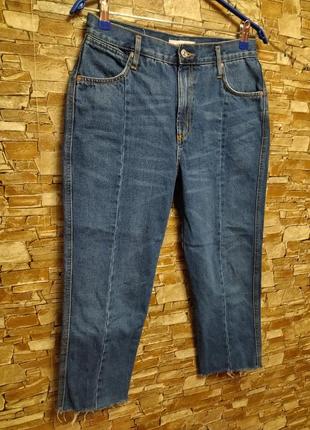 Укороченные джинсы,джинсовые укороченные брюки,котон,mango4 фото