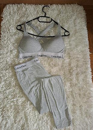 Комплект calvin klein для зала лосины топ