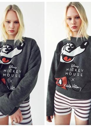 Світшот zara mickey mouse disney keith haring8 фото