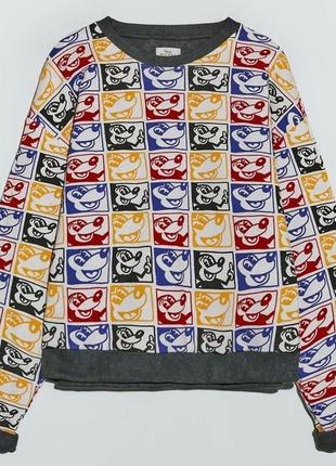 Світшот zara mickey mouse disney keith haring3 фото