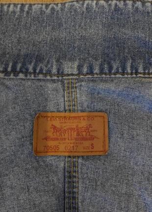Винтажная джинсовая жилетка levi's 70505 -0217 , размер s.5 фото