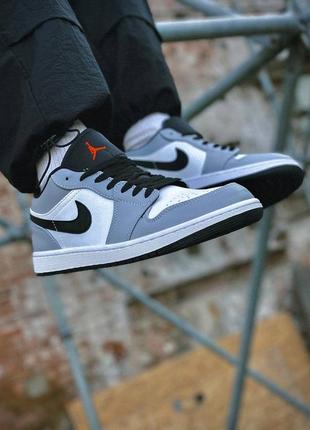 Кросівки nike jordan 1 retro low grey