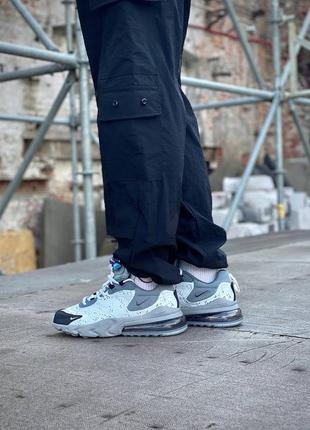 Кроссовки nike air max 270 react travis scott cactus black grey2 фото