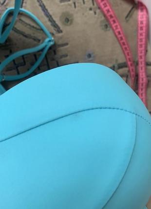 Купальник бикини с лифом на косточке бирюзовый голубой дефект l2 фото