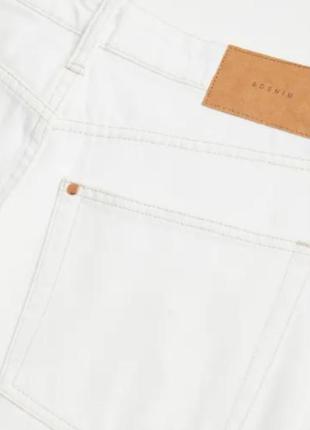 Прямые белые джинсы (высокая посадка) hm4 фото