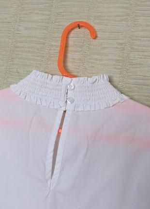 Праздничная хлопковая блузка школьная4 фото