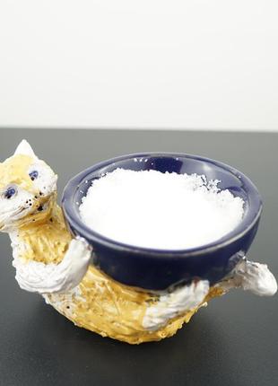 Сільничка авторська з котом salt shaker cat2 фото
