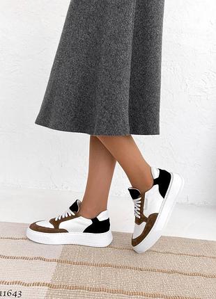 Кеды женские кожаные (прошитые)