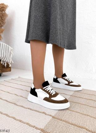 Кеды женские кожаные (прошитые)